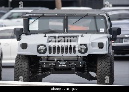 Photo of a restored Hummer H1 for sale at Prestige Imports Miami FL Stock Photo