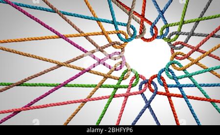 Diversity Love And Unity Partnership As Heart Hands In Groups Of Diverse  People Connected Together Shaped As An Inclusion And Inclusive Support  Symbol Of Teamwork And Togetherness. Stock Photo, Picture and Royalty