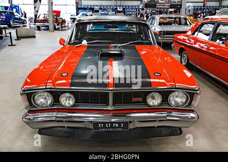 Automobiles /  Australian made 1970 Ford XY ( Phase 3 ) 351 GT Falcon  displayed at a motor show in Melbourne Victoria Australia. Stock Photo