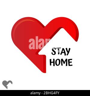 stay home for Covid-19 or Coronavirus concept inscription design text banner,background and fight to virus vector illustration Stock Vector