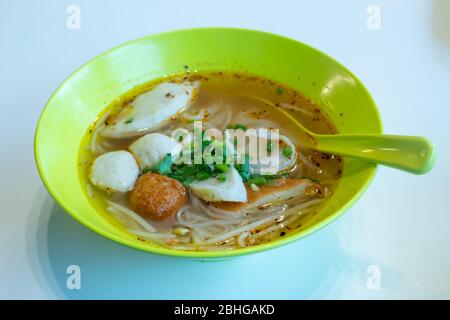 Noodle soup, spicy, tasty machine. Another menu to eat in Thailand. Stock Photo