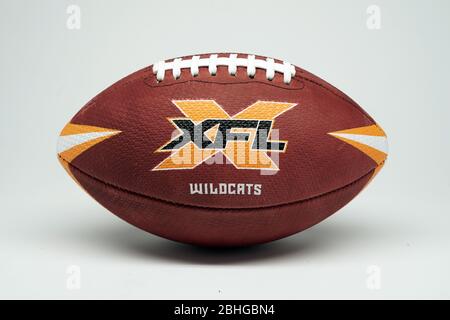https://l450v.alamy.com/450v/2bhgbn4/detailed-view-of-xfl-official-los-angeles-wildcats-football-the-wildcats-were-one-of-eight-teams-in-the-xfl-that-was-founded-in-2018-and-began-in-play-in-2020-after-five-weeks-of-play-the-xfl-announced-that-its-inaugural-season-would-come-to-a-close-on-march-8-2020-because-of-growing-covid-19-pandemic-concerns-and-social-distancing-mandates-on-april-10-the-league-suspended-day-to-day-operations-and-laid-off-its-employees-it-filed-for-bankruptcy-three-days-later-and-put-itself-up-for-sale-on-april-21-recently-fired-former-xfl-commissioner-oliver-luck-sued-league-owner-vince-mcmahon-for-2bhgbn4.jpg