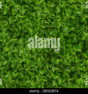 Seamless green leaves pattern spring or summer fresh background. EPS 10 Stock Vector