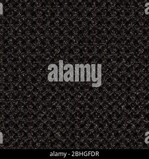Contrast black tissue background for your interior. Seamless square texture. Stock Photo