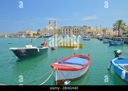 Image of the city of Molfetta, directly on the sea Stock Photo