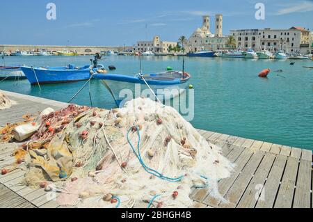 Image of the city of Molfetta, directly on the sea Stock Photo