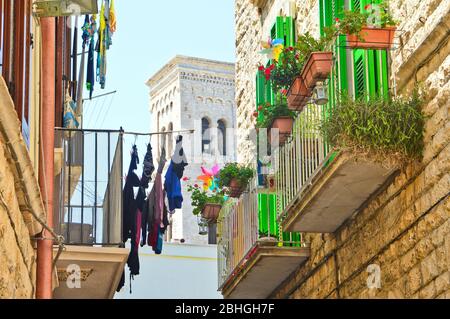 Image of the city of Molfetta, directly on the sea Stock Photo