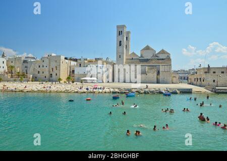 Image of the city of Molfetta, directly on the sea Stock Photo