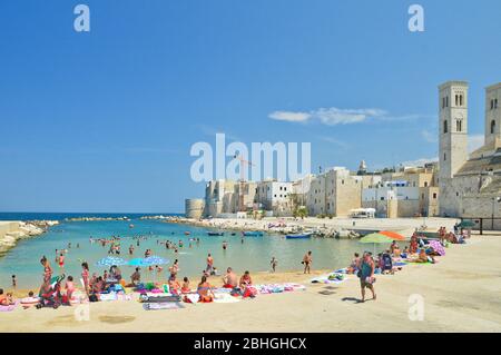 Image of the city of Molfetta, directly on the sea Stock Photo