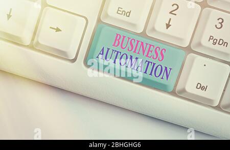 Conceptual hand writing showing Business Automation. Concept meaning for Digital Transformation Streamlined for Simplicity Stock Photo