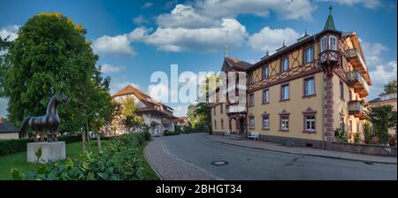 House of traditional architecture of the Black Fores St. Margen, Black Forest, Baden-Wurttemberg, Germany, Europe Stock Photo