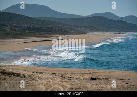 sea waves on pacific ocean sand beach near cabo san lucas mexico Stock Photo