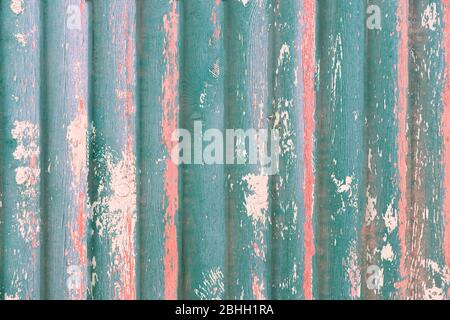 Abstract green and coral colored wood background Stock Photo