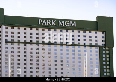 Park MGM Las Vegas, Las Vegas Nevada USA, March 30, 2020 Stock Photo