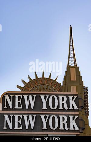 New York-New York Hotel & Casino, Las Vegas Nevada USA, March 30, 2020 Stock Photo