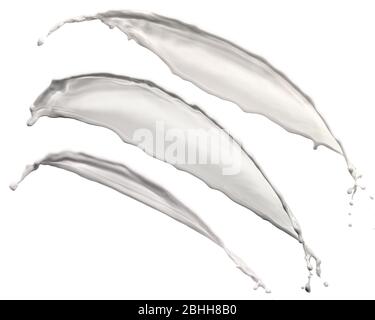 splendid white paint splash isolated on white background Stock Photo