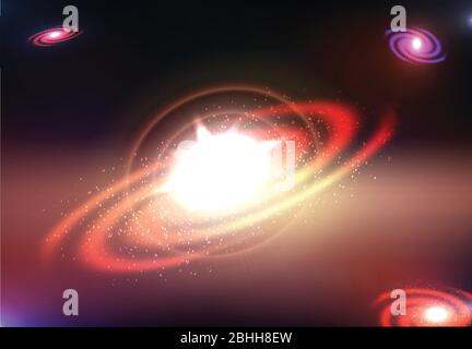 Galaxy. Vector galaxy effect. Spiral galaxy Stock Vector