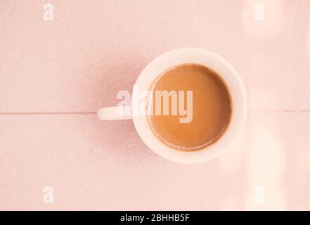 Coffee is a brewed drink prepared from roasted coffee beans, the seeds of berries from certain Coffee species. Stock Photo