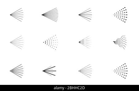 Spray icon set Stock Vector