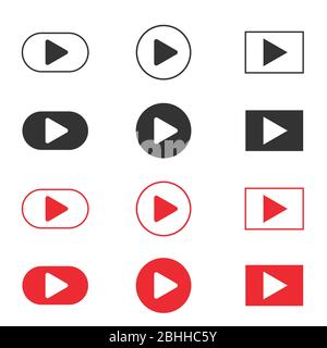 Play vector icons Stock Vector