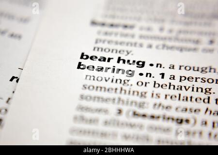 Word or phrase bear in a dictionary Stock Photo - Alamy