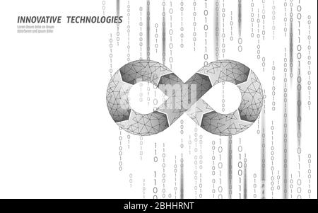 Devops software development operations infinity symbol. Programmer administration system life cycle quality. Coding building testing release Stock Vector