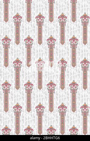 seamless floral motif design pattern Stock Photo