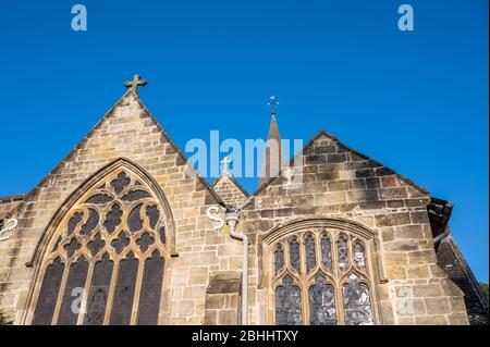 All Saints Church in High Street, Lindfield village, is a medieval church with Anglo-Saxon origins. West Sussex, England. Stock Photo