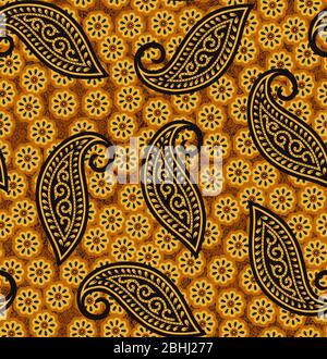 seamless traditional paisley pattern Stock Photo