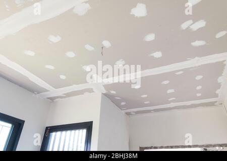 Ceiling renewing and waiting for cement dry Stock Photo