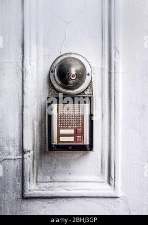 Door intercom and CCTV Stock Photo