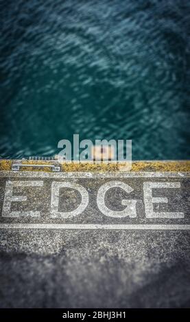Abstract images of the waters edge, quayside Stock Photo