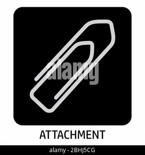 Attachment icon illustration Stock Vector