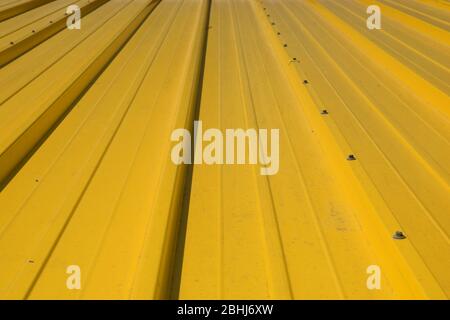 close-up of modern roof sheet metal profile type Stock Photo