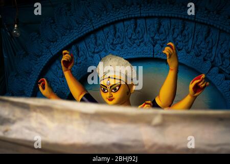 Kumartuli in the time of Mahalaya Stock Photo