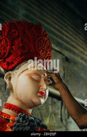 Kumartuli in the time of Mahalaya Stock Photo