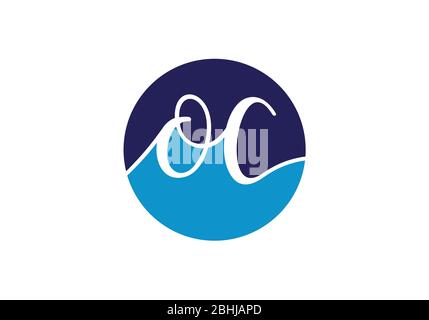 Initial Monogram Letter O C Logo Design Vector Template. OC Letter Logo Design Stock Vector