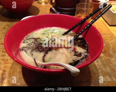 A typical dish of Ramen, Tokyo, Kanto, Japan, East Asia Stock Photo