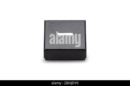 Black gilf box isolated on white background with clipping path. Stock Photo