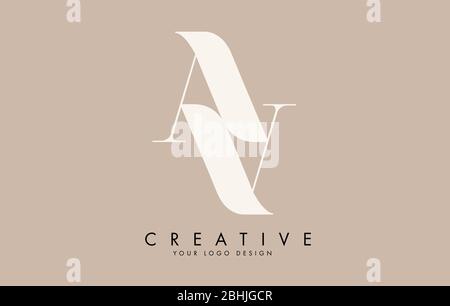 Double AA letter logo design. Reflection effect vector illustration sign. Stock Vector