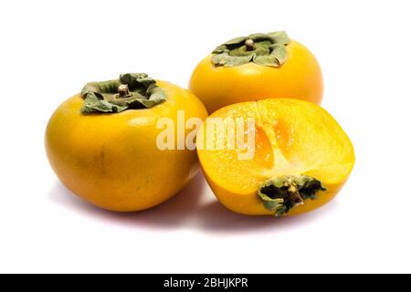 Persimmon isolated on white background Stock Photo