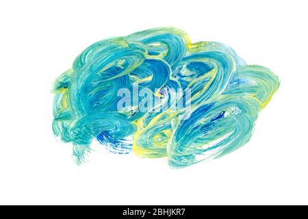 blue watercolor pattern isolated on white background Stock Photo
