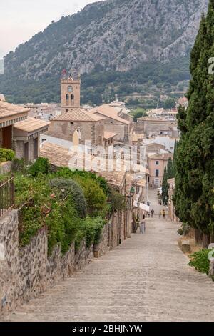 The 365 Calvari Steps in Pollença, Spain Stock Photo