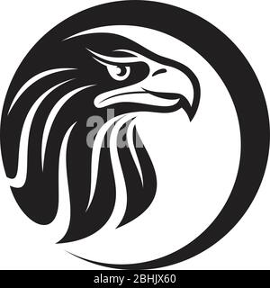 Silhouette design of head Eagle for your business symbol. Vector graphics to design. Vector illustration EPS.10 Stock Vector