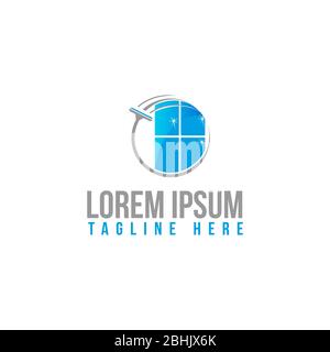 Creative design house cleaning service symbol design. Cleaning company sign symbol. Vector illustration EPS.8 EPS.10 Stock Vector