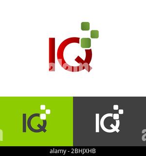 Letter iQ simple symbol vector template on the white background. Business iQ letter symbol design. Vector illustration EPS.8 EPS.10 Stock Vector