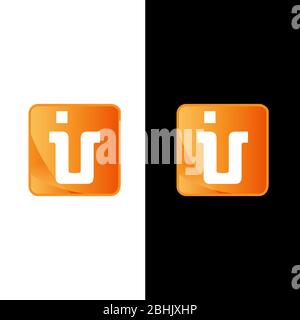 Unique letter iU symbol vector template on the white background. Business iU letter symbol design. Vector illustration EPS.8 EPS.10 Stock Vector