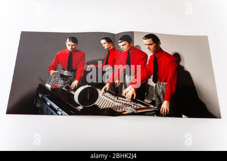 Kraftwerk promotional booklet from the album The Man Machine Stock Photo