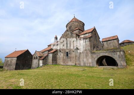 Cathedral of the Holy Sign (Surp Nshan) at the Medieval Haghpat Monastery Complex (Haghpatavank) stone built in Armenia in the Lori Province. Stock Photo