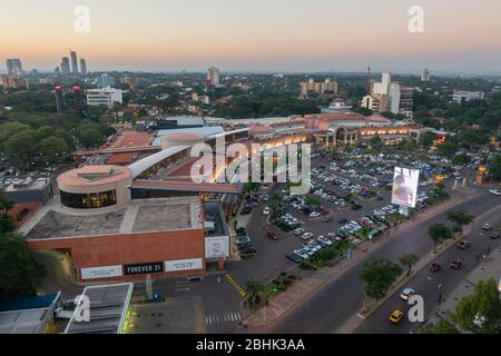 Skyscrapers and city buildings Asuncion Paraguay. City landscape